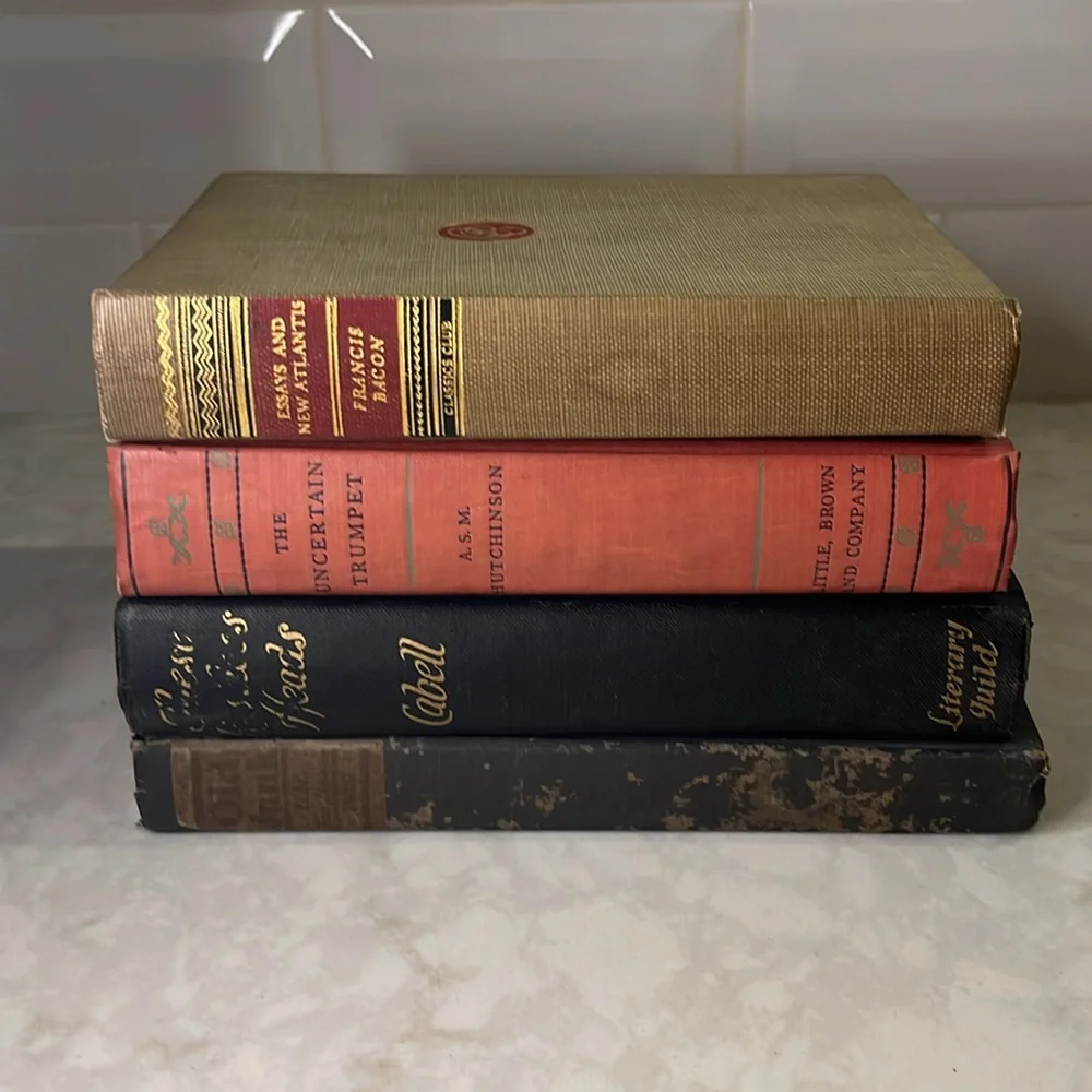 Antique Vintage Book Stack Decor - Picture 2 of 7